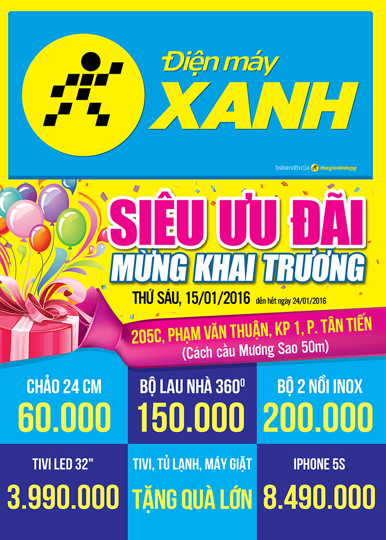Khai trương siêu thị Điện máy XANH Biên Hòa Phạm Văn Thuận