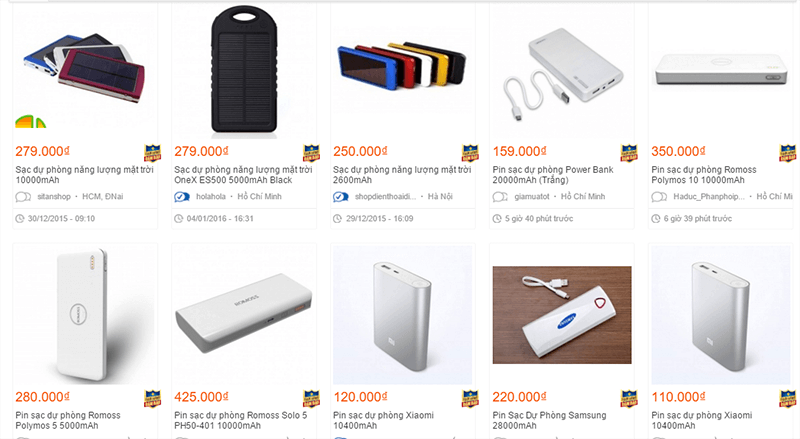 Dạo quanh các gian hàng online