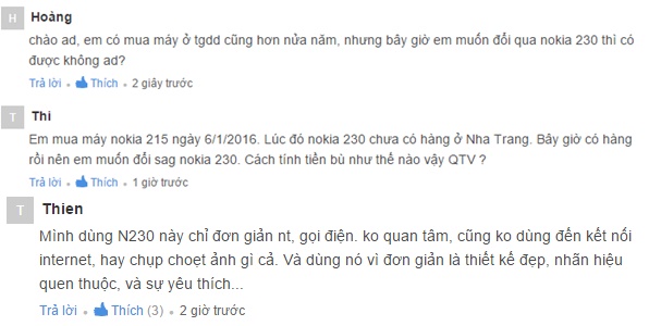 Người dùng đang rất quan tâm đến Nokia 230 Người dùng đang rất quan tâm đến Nokia 230