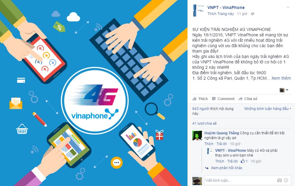 VNPT gửi lời mời trải nghiệm 4G VNPT gửi lời mời trải nghiệm 4G
