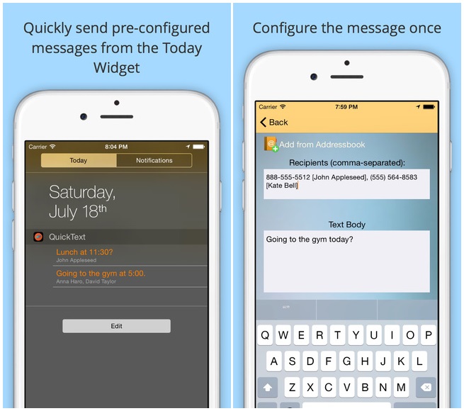 Quick Text Software Danh sách ứng dụng iOS miễn phí có hạn (15/1)