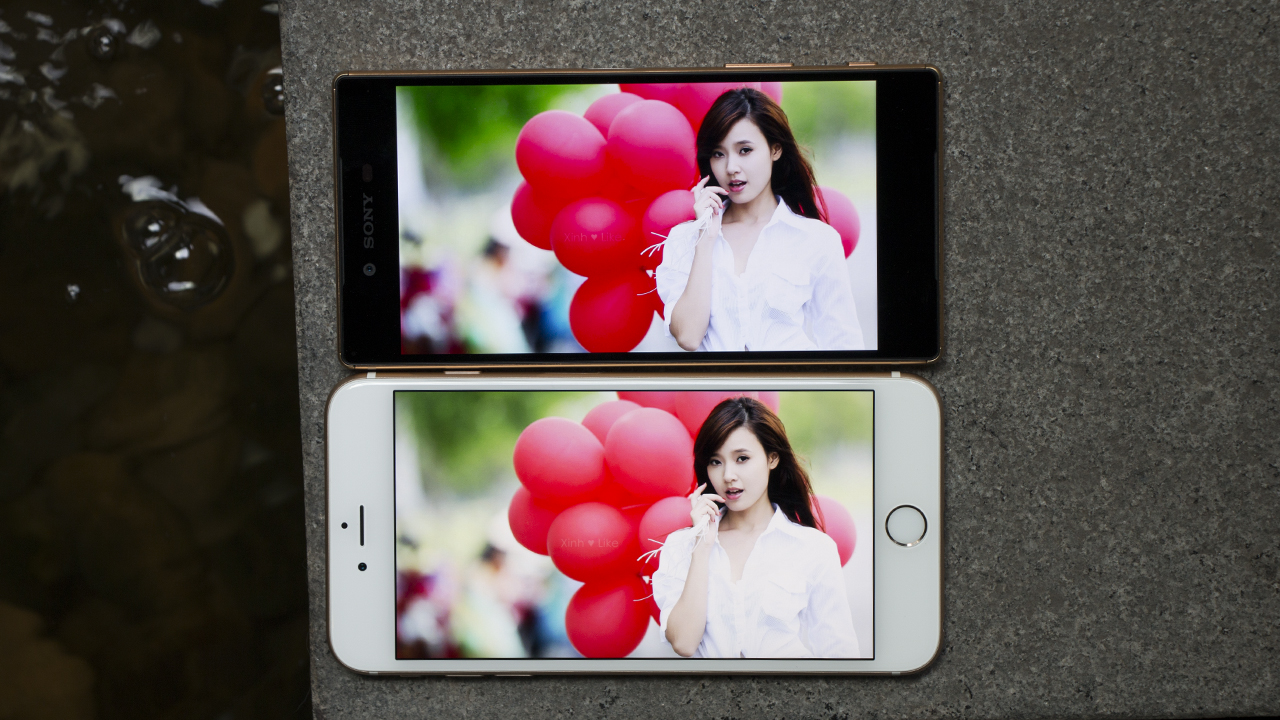 So sánh màn hình 6s Plus và Z5 Premium So sánh màn hình 6s Plus và Z5 Premium