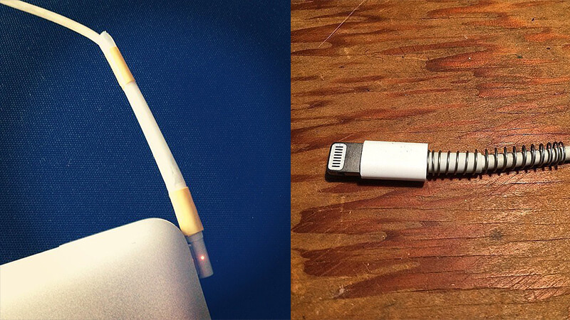 Dùng ống hút hay lò xo để giữ cáp đừng hỏng