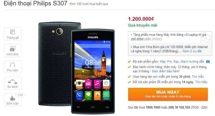 Philips S307 bị phát hiện cài sẵn mã độc