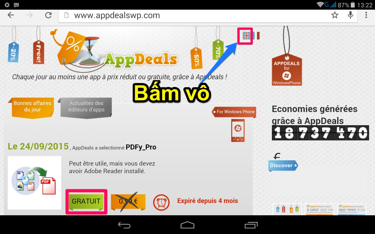 Đổi sang ngôn ngữ tiếng Anh Đổi sang ngôn ngữ tiếng Anh