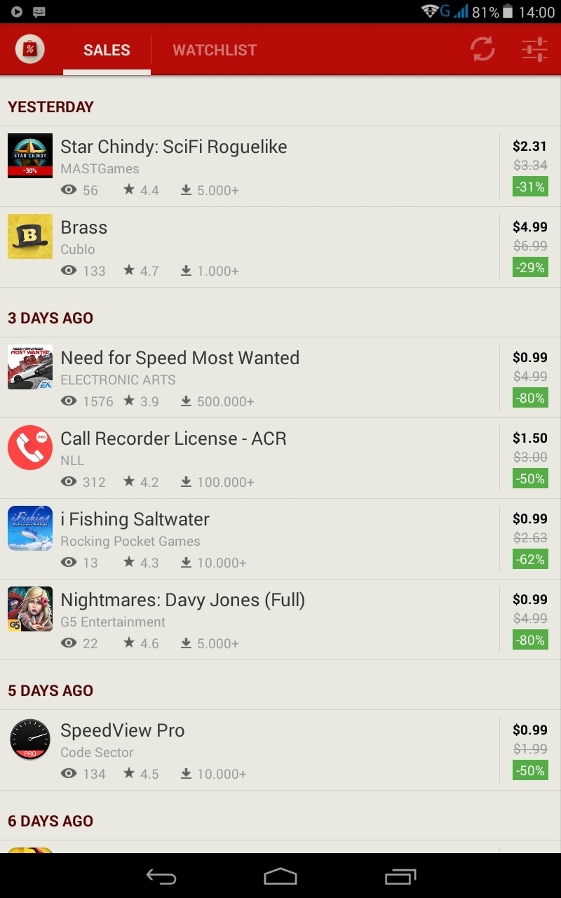 Giao diện chiều dọc của AppSales Giao diện chiều dọc của AppSales