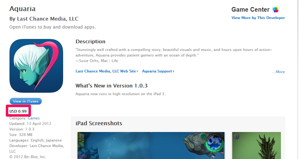 Giá giảm tương ứng với số tiền bên trang Appshopper niêm yết Giá giảm tương ứng với số tiền bên trang Appshopper niêm yết