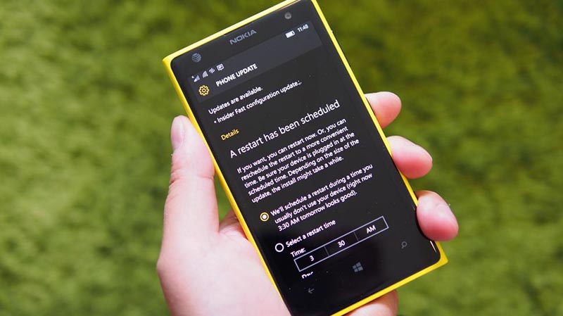 thời điểm cập nhật windows 10 mobile