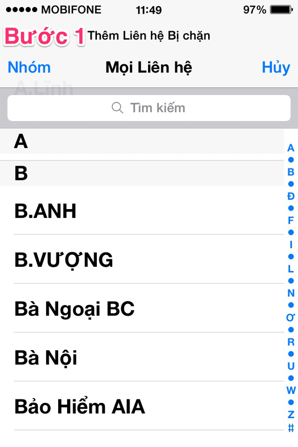 Chặn cuộc gọi, tin nhắn iOS 