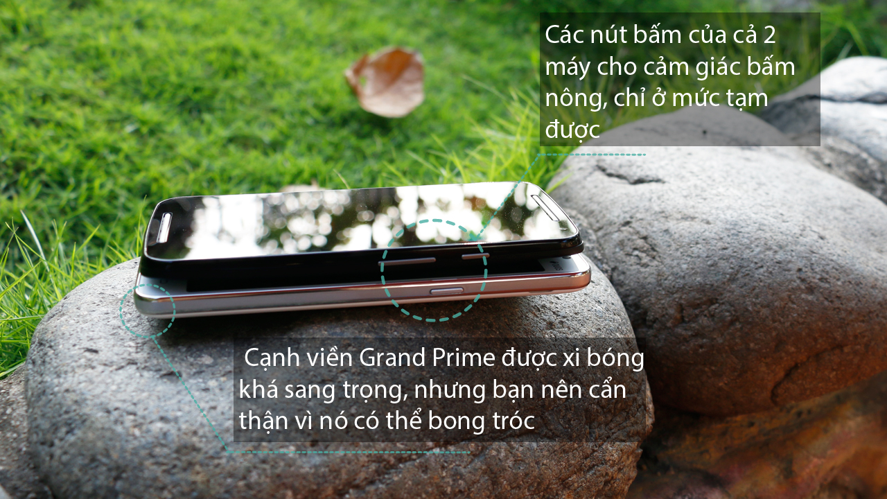 Cạnh bên Motorola Moto G 4G và Samsung Galaxy Grand Prime