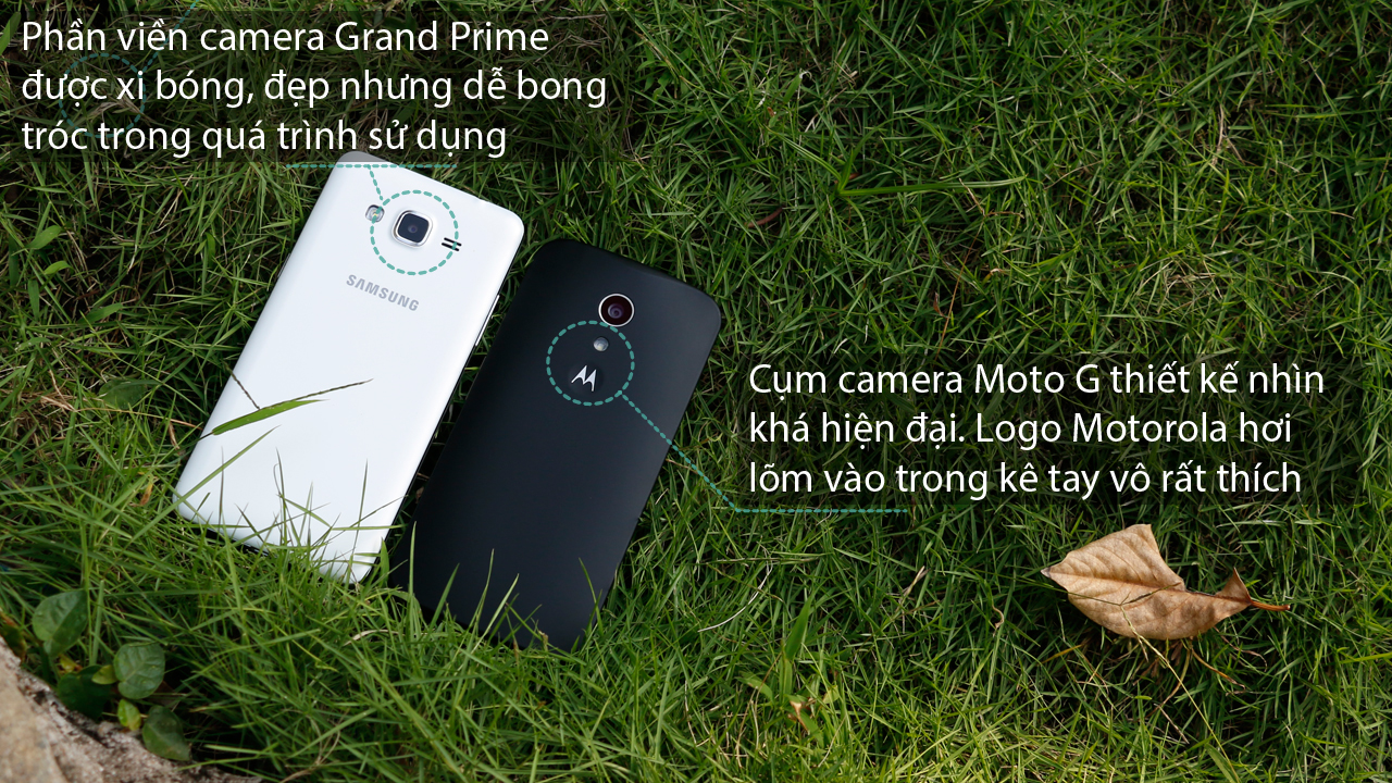 Mặt lưng Motorola Moto G và Samsung Galaxy Grand Prime