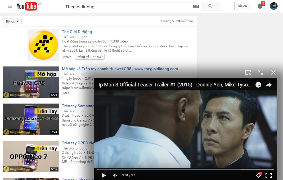Xem video YouTube theo cách PiP của iOS 9 ngay trên Chrome Xem video YouTube theo cách PiP của iOS 9 ngay trên Chrome