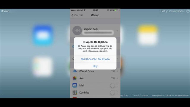Kết quả hình ảnh cho Tại khoản ID Apple của bạn đã bị khóa vì lý do bảo mật,..