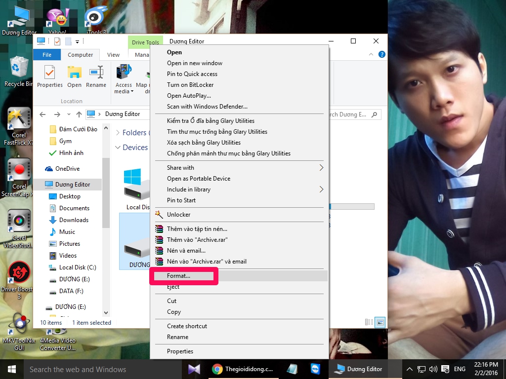 Định dạng lại thẻ nhớ microSD