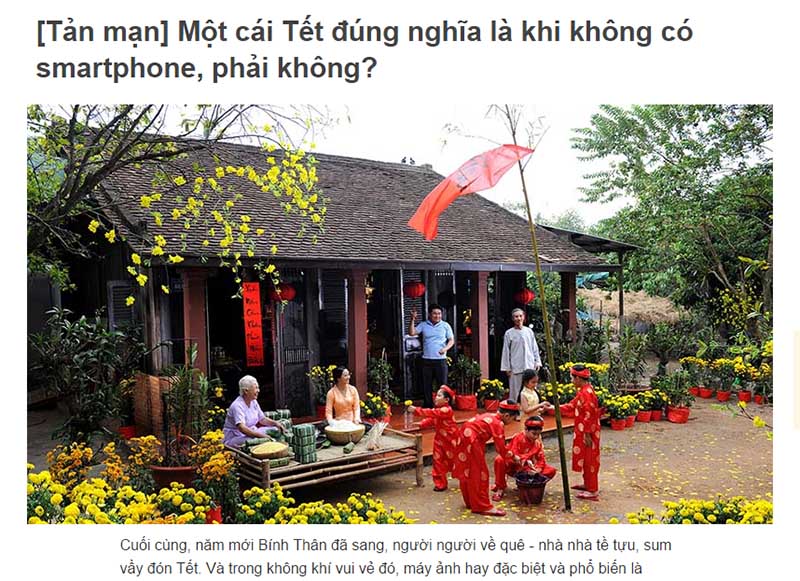 [Tản mạn] Một cái Tết đúng nghĩa là khi không có smartphone, phải không?