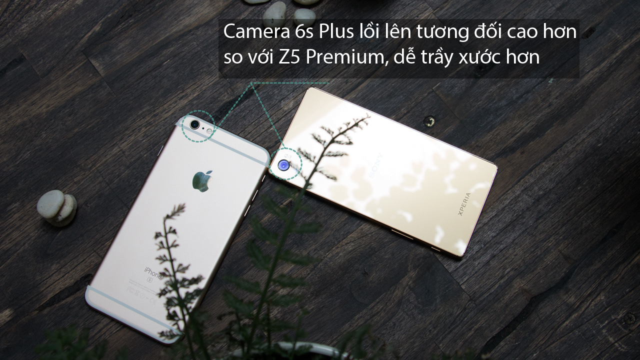 Mặt lưng Apple iPhone 6s Plus và Sony Xperia Z5 Premium Dual