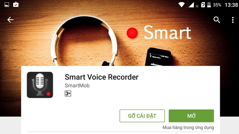 Cài đặt thành công Smart Voice Recorder