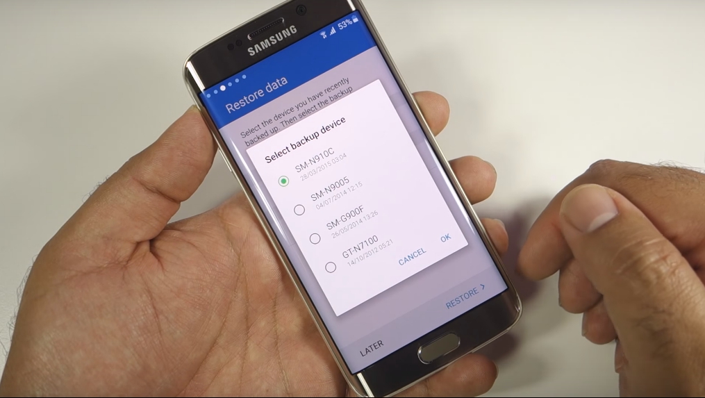 Tùy chọn khôi phục dữ liệu trên thiết bị dùng chung tài khoản