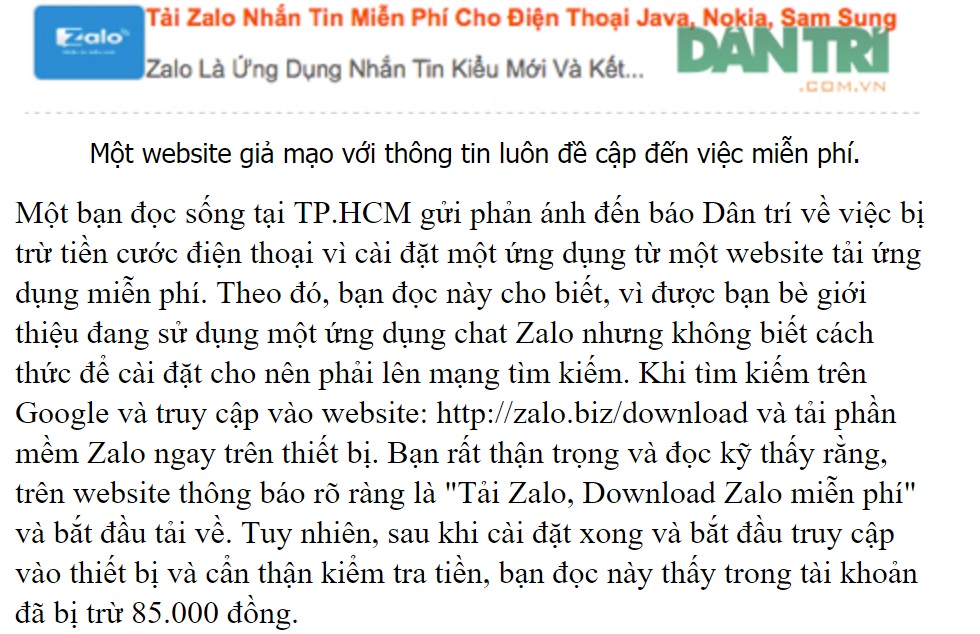 Ảnh chụp màn hình từ bài báo của Dân Trí Ảnh chụp màn hình từ bài báo của Dân Trí