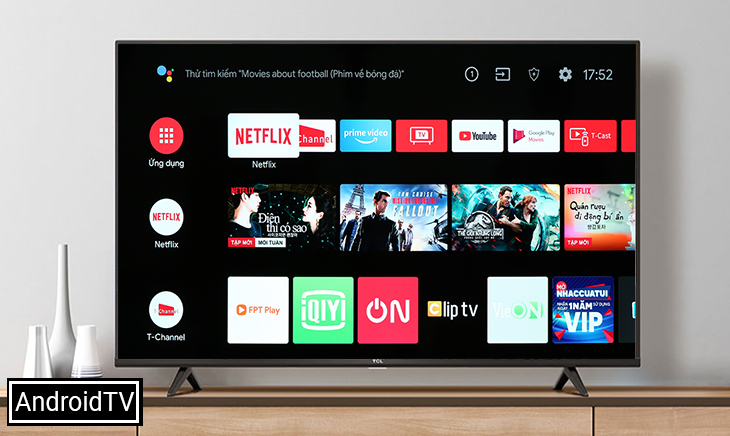 Hệ điều hành AndroidTV trên một số tivi phổ biến
