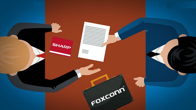 sharpfoxconn Foxconn phải hoãn thương vụ mua Sharp vì một khoản nợ tiềm tàng