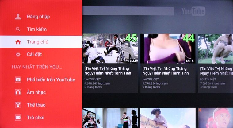 YouTube – Ứng dụng phổ biến nhất trên Internet tivi, Smart tivi