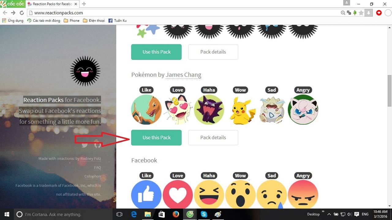 Tip thay đổi Reactions 3
