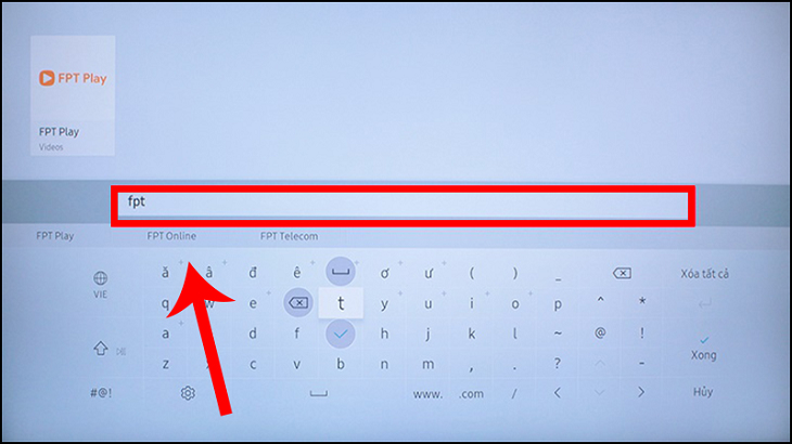 Chọn ứng dụng FPT Play.