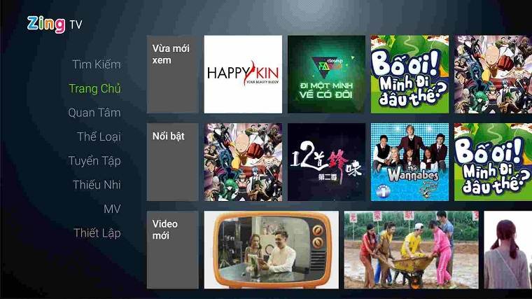 Samsung đã cập nhật ứng dụng Zing TV cho Smart tivi 2015 (dòng J)