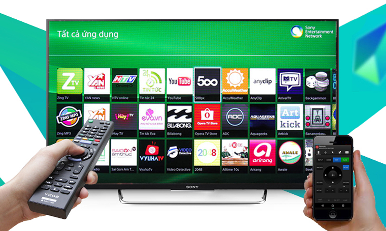 Sony R550C và Sony W700C, nên mua Internet tivi nào? > Điều khiển tivi Sony 48W700C bằng điện thoại