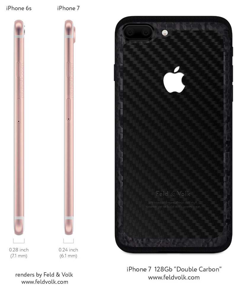 Render so sánh iPhone 6s và iPhone 7 Render so sánh iPhone 6s và iPhone 7