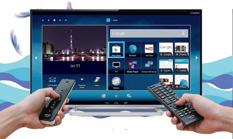 Top 3 tivi Android 55 inch thiết kế ấn tượng, tính năng độc đáo > Điều khiển tivi bằng remote thông minh