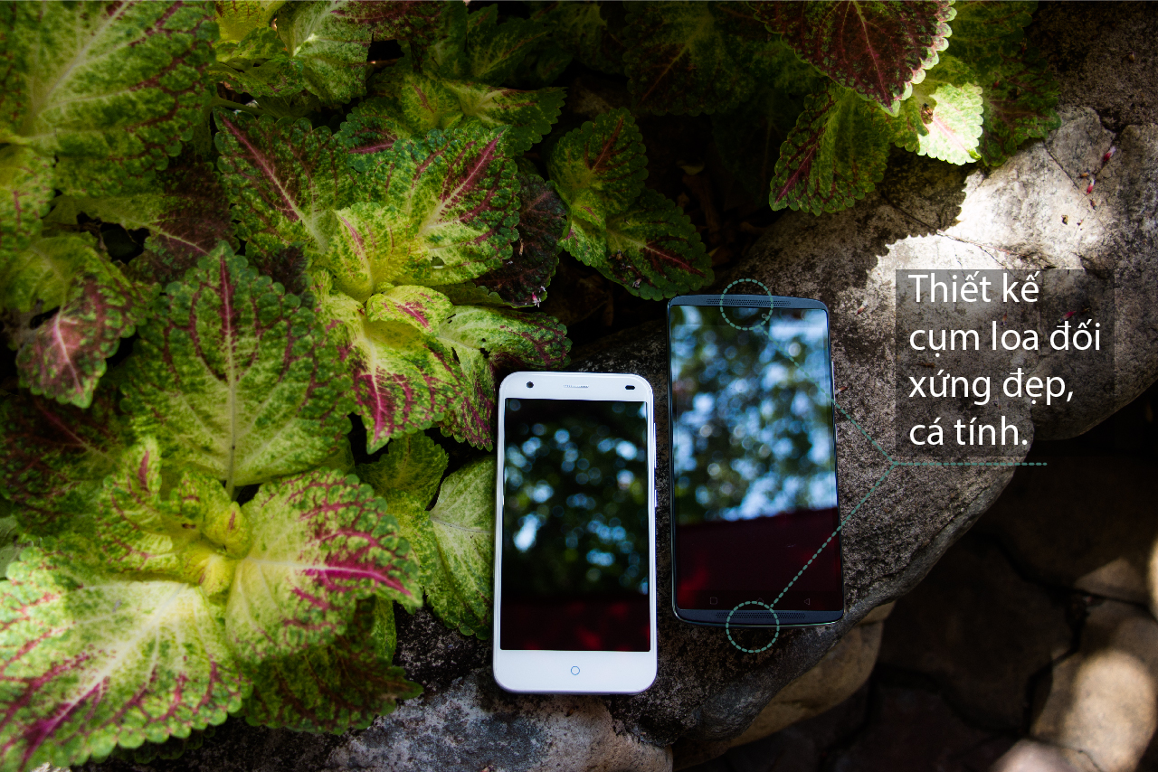 Cạnh trước ZTE Blade S6 và Lenovo A7010