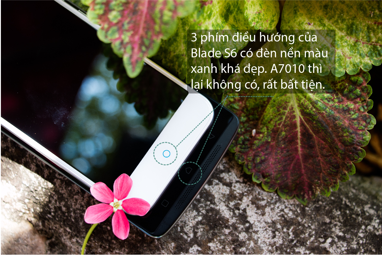 Cạnh trước ZTE Blade S6 và Lenovo A7010