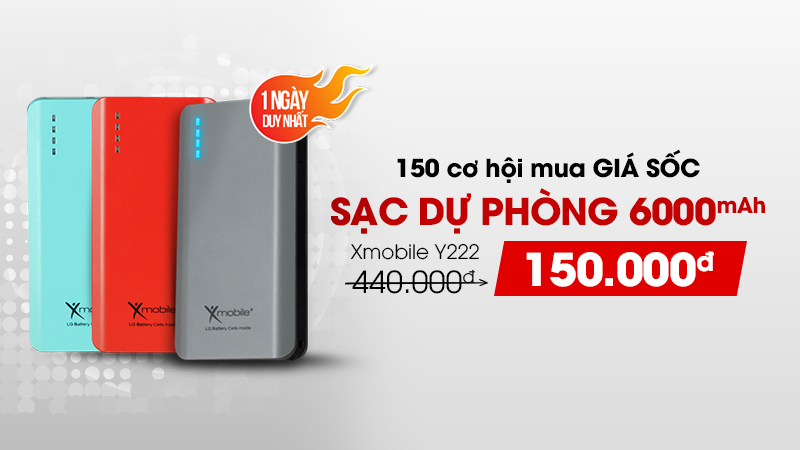 Cơ hội duy nhất mua sạc dự phòng 6.000 mAh giá chỉ 150 ngàn Cơ hội duy nhất mua sạc dự phòng 6.000 mAh giá chỉ 150 ngàn