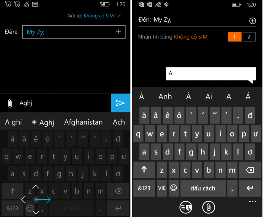 ảnh giao diện tin nhắn 