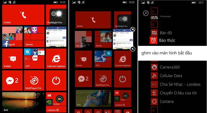 Tắt và bỏ bớt các live tiles không thật sự cần thiết Tắt và bỏ bớt các live tiles không thật sự cần thiết
