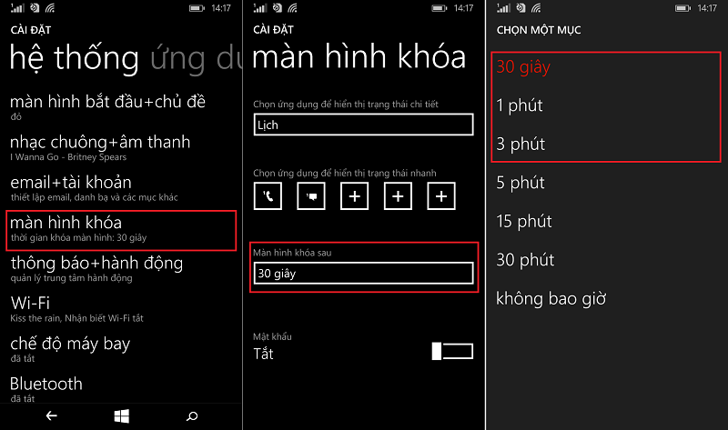 thay đổi thời gian khóa tắt màn hình thay đổi thời gian khóa tắt màn hình