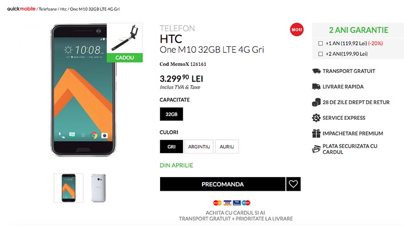 Một nhà bán lẻ đã cho phép đặt trước One M10