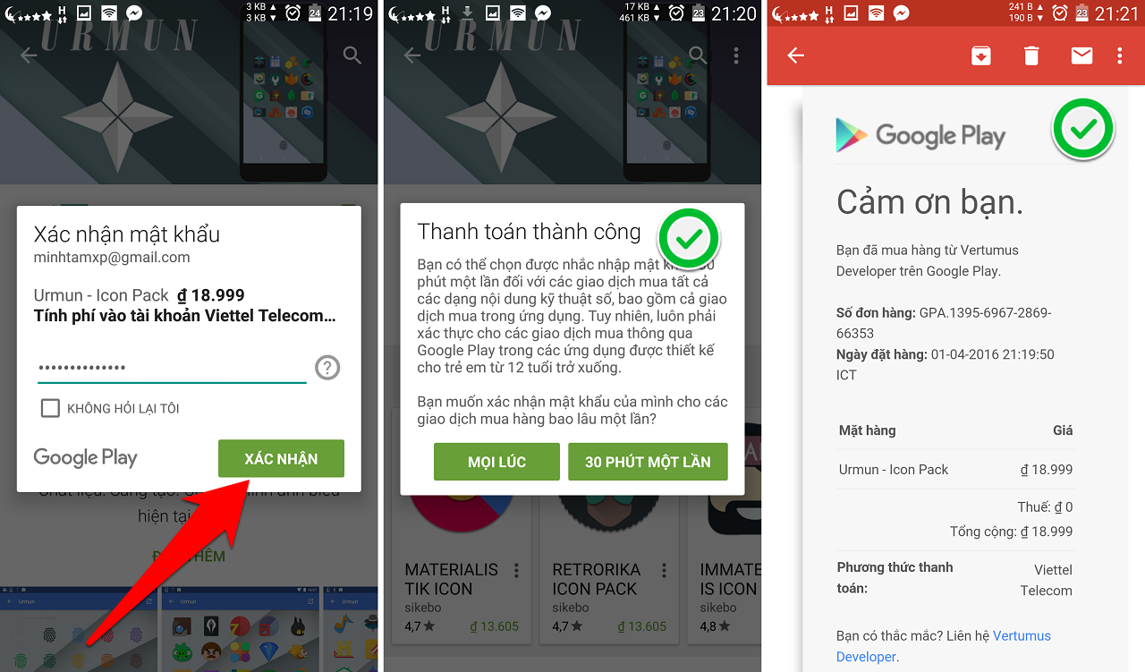 Thanh toán thành công