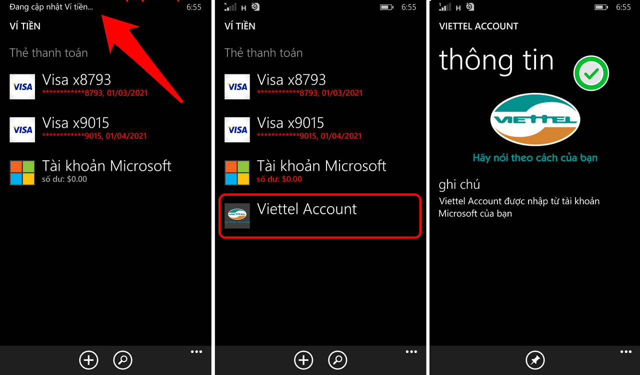  Viettel Account sẽ xuất hiện