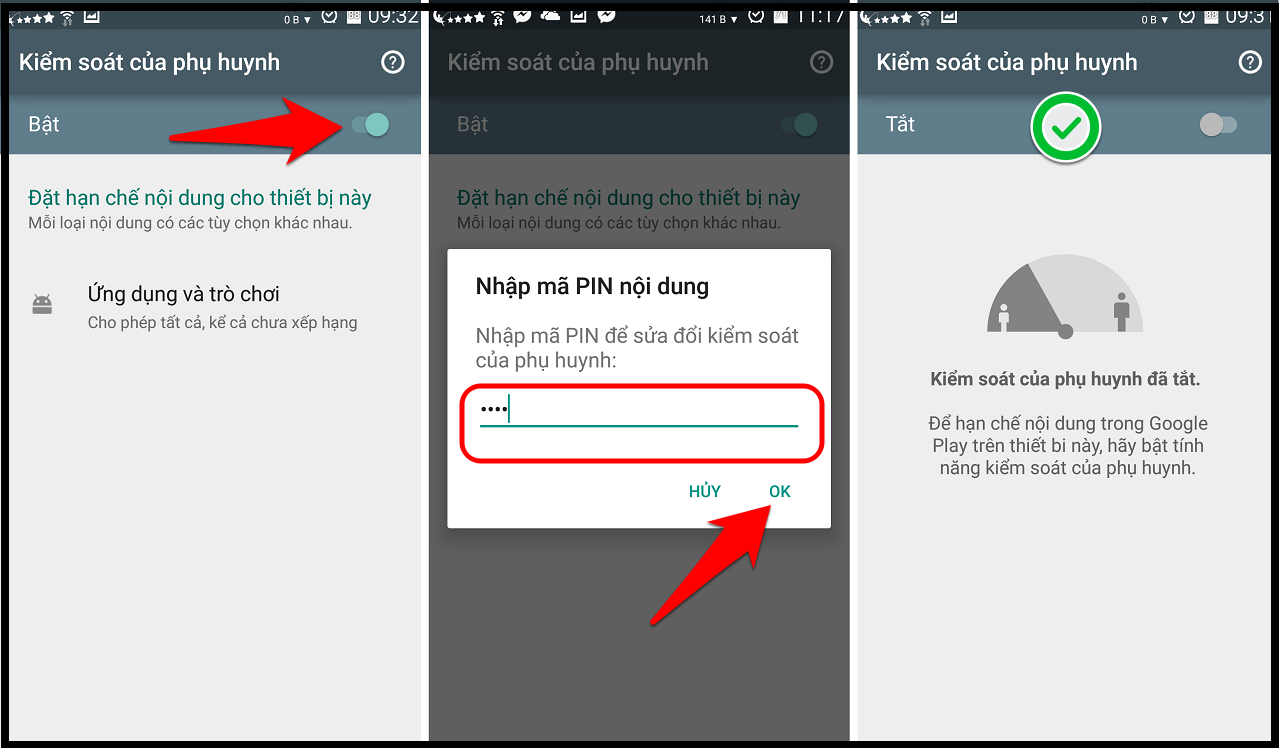 Hủy đi khi không cần dùng tính năng này nữa