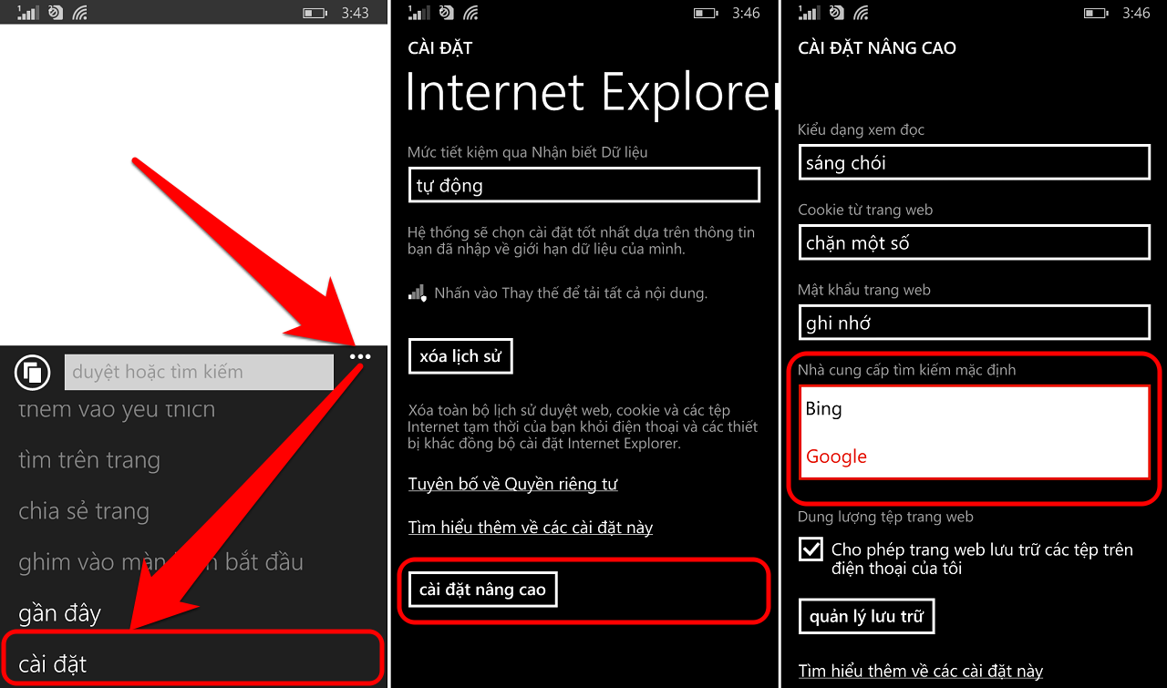 Tìm kiếm mọi thứ bằng Google thay cho Bing Tìm kiếm mọi thứ bằng Google thay cho Bing