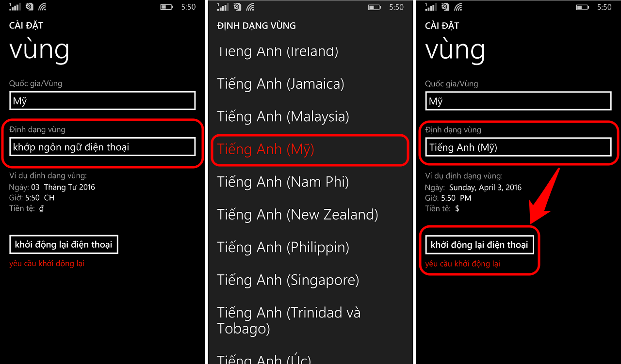 Định dạng vùng với Tiếng Anh - Mỹ rồi khởi động lại là được. Định dạng vùng với Tiếng Anh - Mỹ rồi khởi động lại là được.
