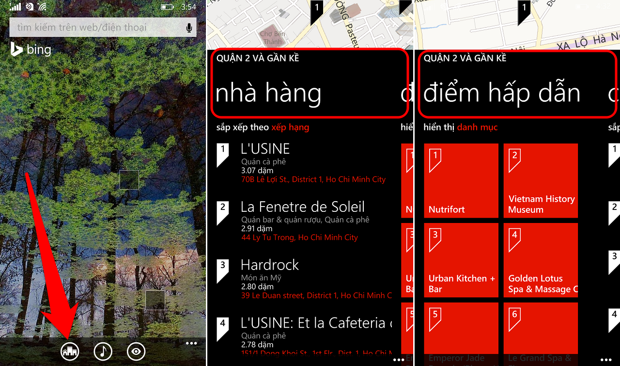 Tìm kiếm các địa điểm nổi bật lân cận Tìm kiếm các địa điểm nổi bật lân cận