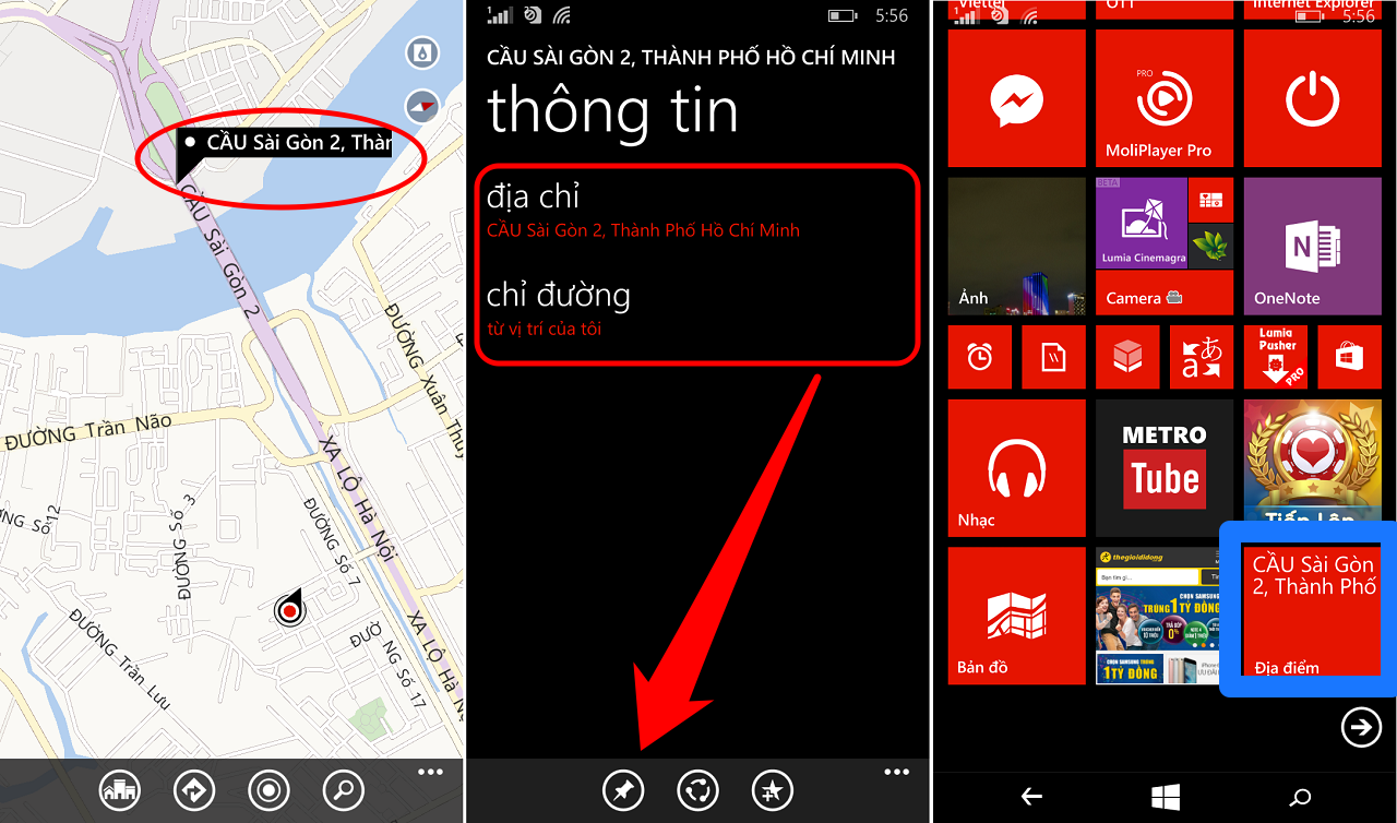 Ghim vị trí bản đồ (bạn có thể tìm thấy bản đồ trong danh sách ứng dụng), bạn chọn vị trí tìm kiếm rồi chọn mục ghim. Ghim vị trí bản đồ (bạn có thể tìm thấy bản đồ trong danh sách ứng dụng), bạn chọn vị trí tìm kiếm rồi chọn mục ghim.