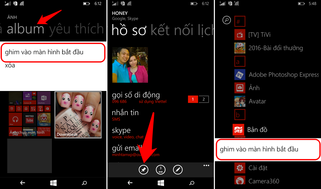 Ngoài ra bạn còn có thể ghim album ảnh, danh bạ... và tất cả các ứng dụng trong danh sách ứng dụng. Ngoài ra bạn còn có thể ghim album ảnh, danh bạ... và tất cả các ứng dụng trong danh sách ứng dụng.