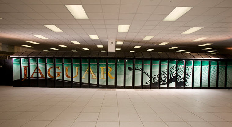 Jaguar là một siêu máy tính Cray XT5-HE được đặt tại Phòng thí nghiệm quốc gia Oak Ridge của Mỹ