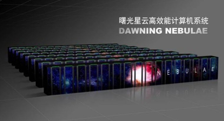 Siêu máy tính Trung Quốc Dawning Nebulae có thể xem là nhanh nhất thế giới với hiệu suất 1,27 petaflops