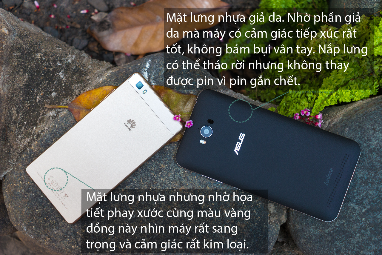 Mặt lưng Huawei P8 Lite và Asus Zenfone Max Mặt lưng Huawei P8 Lite và Asus Zenfone Max